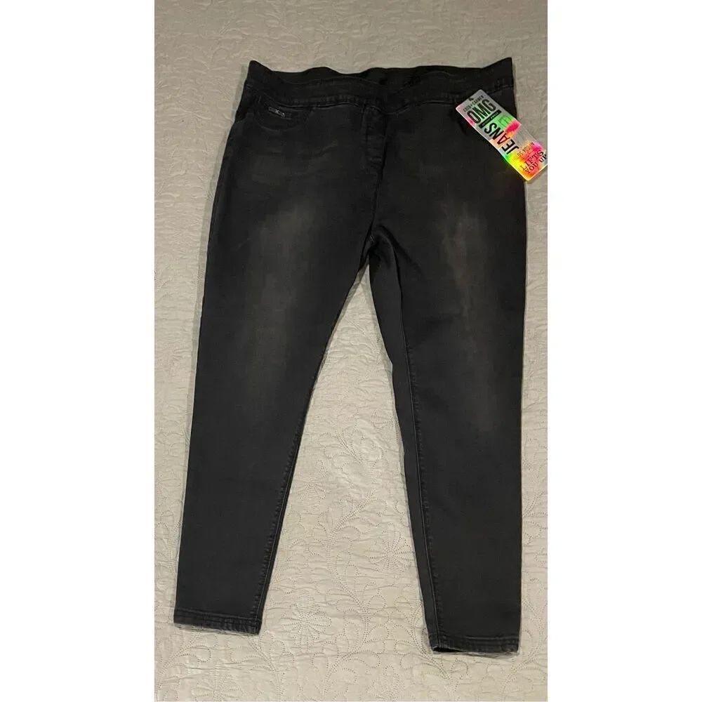 Coco + Carmen XL 18/20 Black Stretchy Skinny Ankle Jeans New